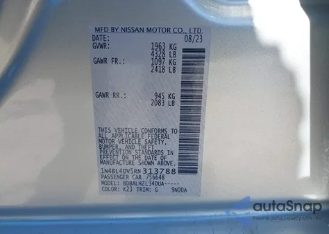 2024 Nissan Altima Sv Fwd from USA, damaged, VIN 1N4BL4DV5RN313788